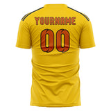 Custom Gold Orange Soccer Jersey