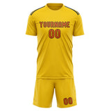 Custom Gold Orange Soccer Set