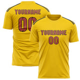 Custom Gold Copper Rose Soccer Jersey