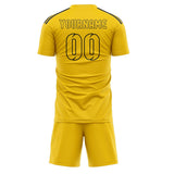 Custom Gold Gold Soccer Set
