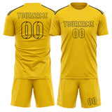 Custom Gold Gold Soccer Set