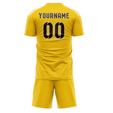 Custom Gold Brown Soccer Set