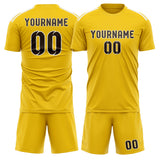 Custom Gold Brown Soccer Set