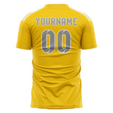 Custom Gold Gray Soccer Jersey