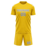 Custom Gold Gray Soccer Set