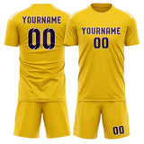 Custom Gold Purple Soccer Set