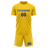 Custom Gold Blue Soccer Set