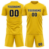 Custom Gold Navy Soccer Set