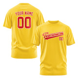 Custom Gold Orange Red T-Shirt
