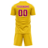 Custom Gold Pink Soccer Set