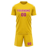 Custom Gold Pink Soccer Set