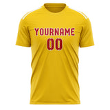 Custom Gold Red Soccer Jersey