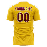 Custom Gold Crimson Red Soccer Jersey