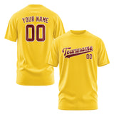 Custom Gold Crimson Red T-Shirt