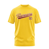 Custom Gold Coral Red T-Shirt