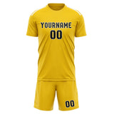 Custom Gold Black Soccer Set
