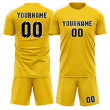 Custom Gold Black Soccer Set