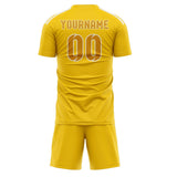 Custom Gold Yellow Soccer Set