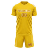 Custom Gold Yellow Soccer Set