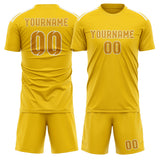 Custom Gold Yellow Soccer Set
