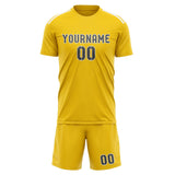 Custom Gold Dark Grey Soccer Set