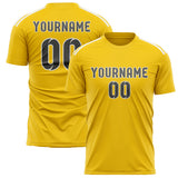 Custom Gold Dark Grey Soccer Jersey