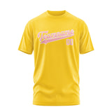Custom Gold Light Pink T-Shirt