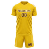 Custom Gold Khaki Soccer Set