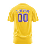 Custom Gold Light Purple T-Shirt