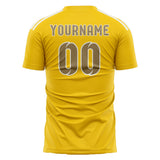 Custom Gold Light Khaki Soccer Jersey