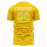 Custom Gold Light Yellow Soccer Jersey