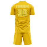 Custom Gold Light Yellow Soccer Set