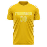 Custom Gold Light Yellow Soccer Jersey