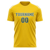 Custom Gold Blue Green Soccer Jersey
