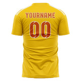 Custom Gold Orange Soccer Jersey
