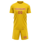 Custom Gold Orange Soccer Set