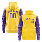 Custom Gold Light Purple Hoodie