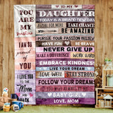 Blanket for Daughter Gifts - You Are My Sunshine I Am So Proud of You - From Mom, Birthday Christmas Graduation, Inspirational Encouragement
