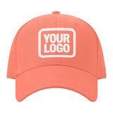 Custom Coral Pink Pale Ice Blue Hat