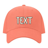 Custom Coral Pink Light Purple Hat