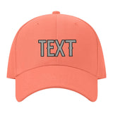 Custom Coral Pink Light Green Hat