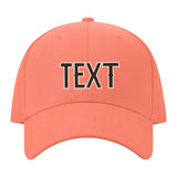 Custom Coral Pink Black Hat