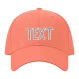 Custom Coral Pink Light Green Hat