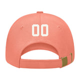 Custom Coral Pink Pale Ice Blue Hat 31B21818