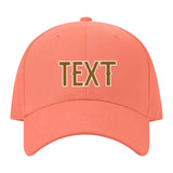 Custom Coral Pink Dark Green Hat