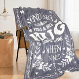 Blanket for Son Gifts, “Sending You a Big Hug So It’s There When You Need It”, From Mom Dad, Birthday Christmas Encouragement, Inspirational