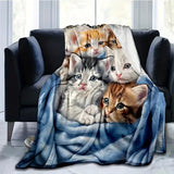 Blanket for Cat Lover Gifts - Cats Are My Favorite People - From Family, Birthday, Christmas, Everyday Encouragement, Inspirational Gift Blanket