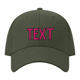 Custom Dark Green Light Pink Hat