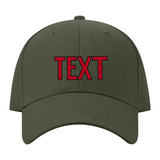 Custom Dark Green Crimson Red Hat