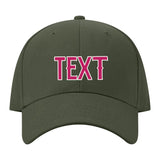 Custom Dark Green Light Pink Hat